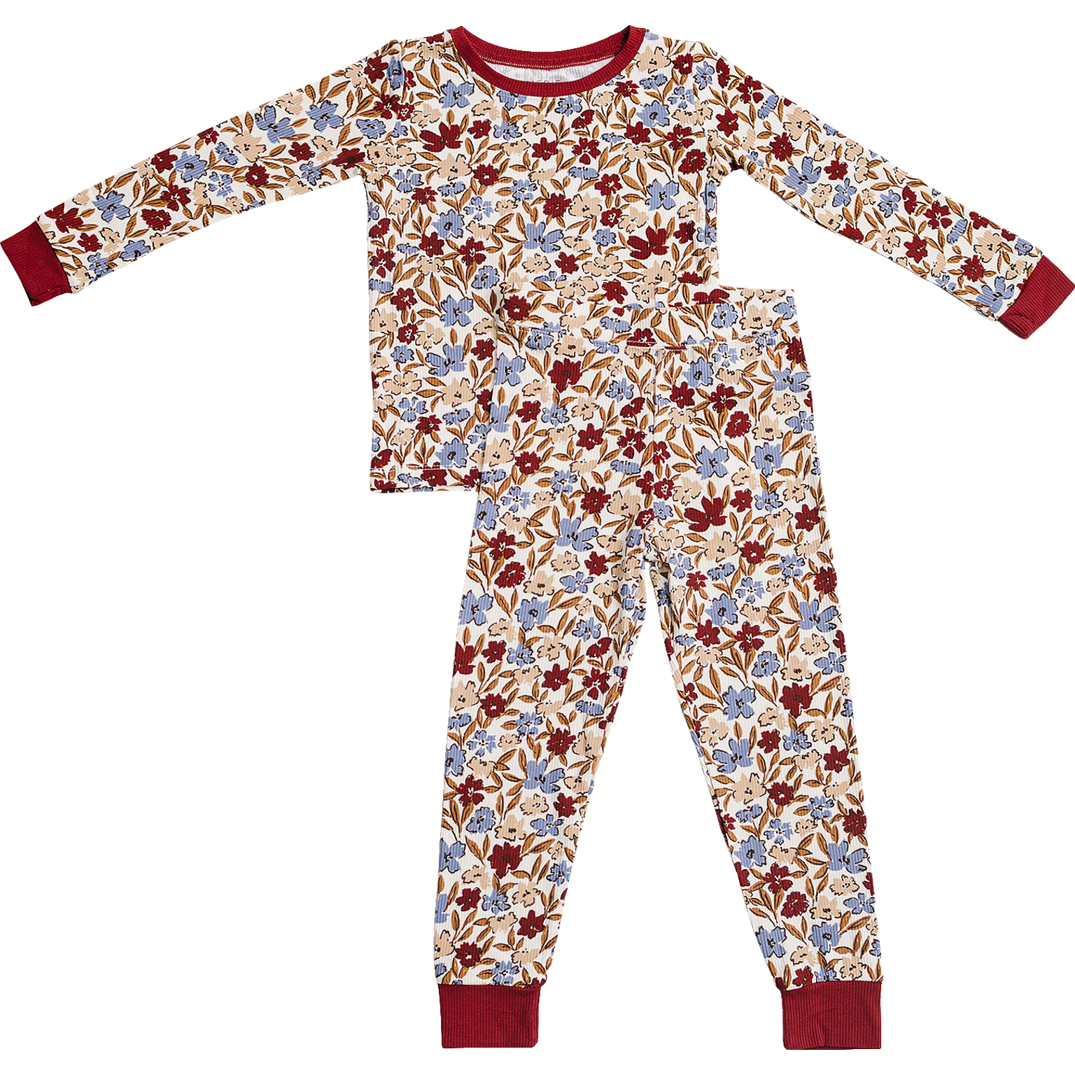 Mebie Baby Desert Floral Ribbed Bamboo Cozy Set - 