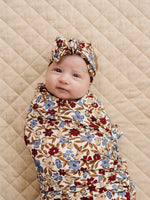 Mebie Baby Desert Floral Ribbed Bamboo Head Wrap - 