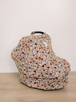 Mebie Baby Desert Floral Ribbed Bamboo Multi - Use Cover - 