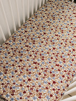 Mebie Baby Desert Floral Ribbed Bamboo Stretch Crib Sheet - 