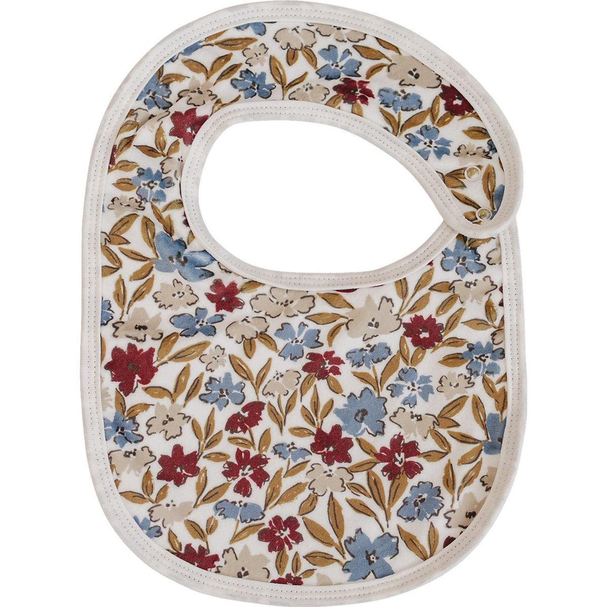 Mebie Baby Desert Floral Rounded Luxe Fleece Baby Bib For Messes - 