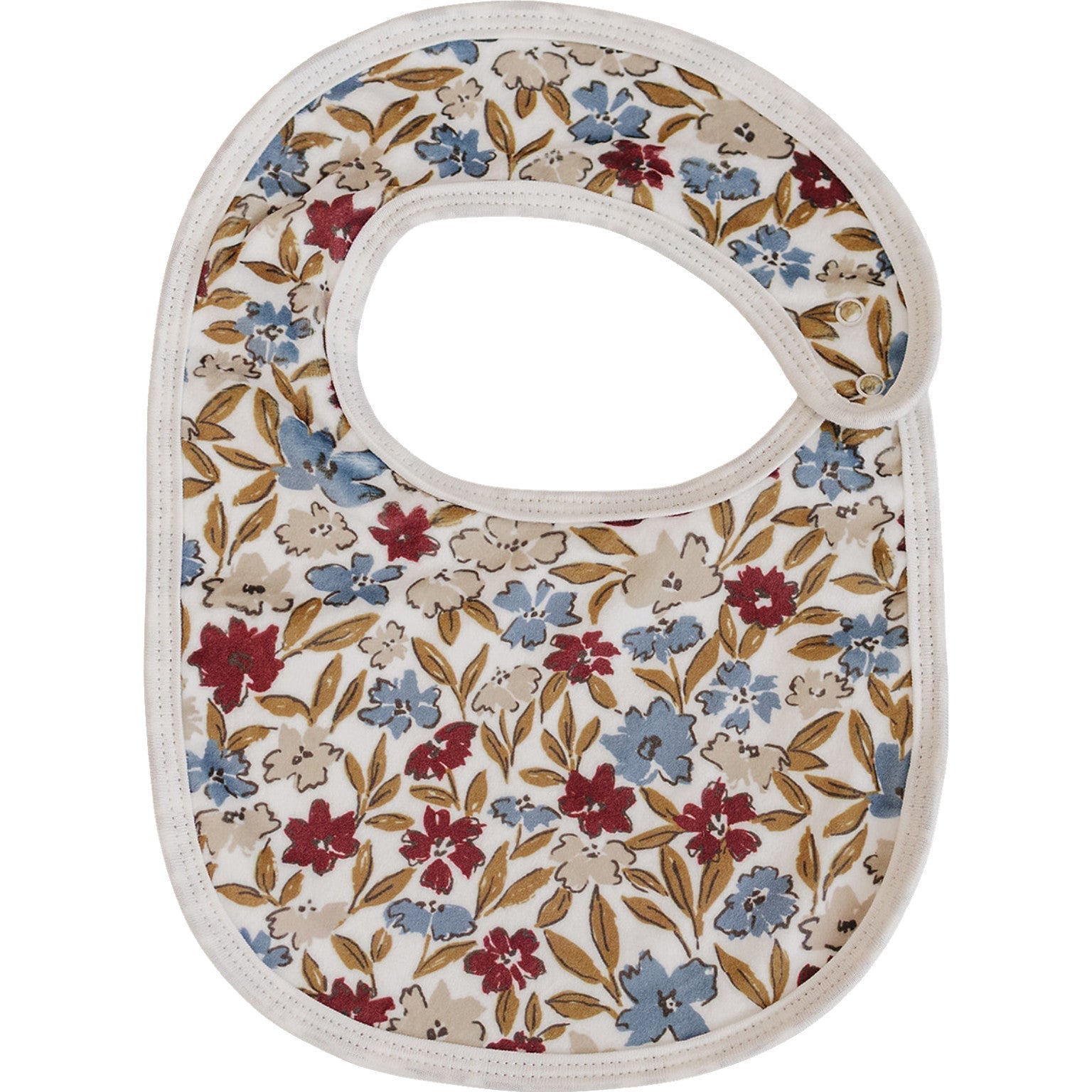 Mebie Baby Desert Floral Rounded Luxe Fleece Baby Bib For Messes - 