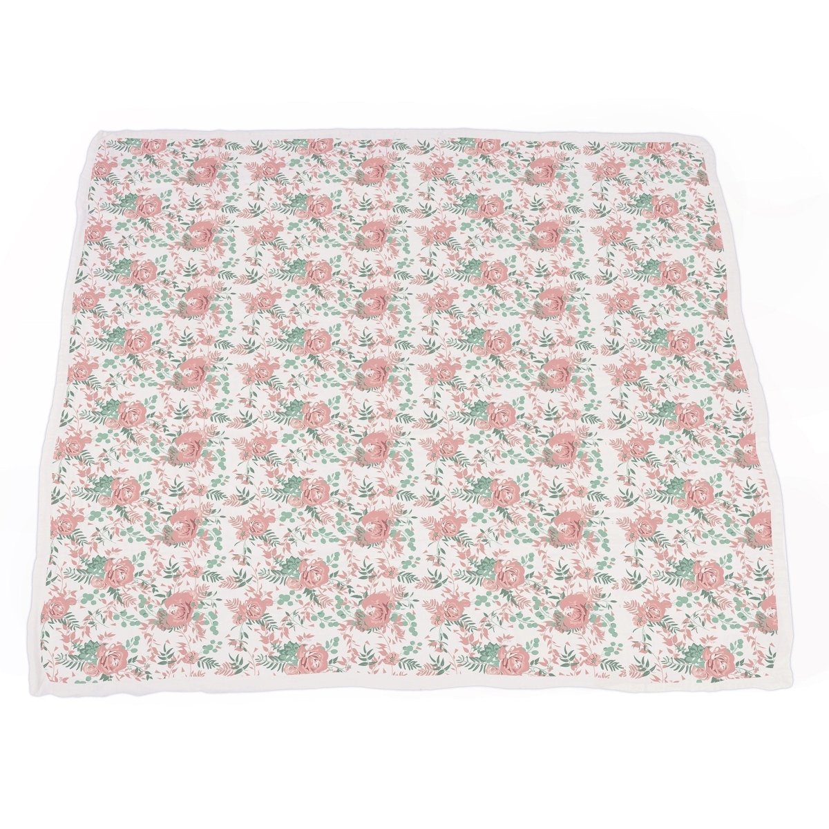Newcastle Classics Desert Rose And Jade Cotton Muslin Blanket with Polka Dots for Kids - 