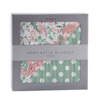 Newcastle Classics Desert Rose And Jade Cotton Muslin Blanket with Polka Dots for Kids - 