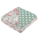 Newcastle Classics Desert Rose And Jade Cotton Muslin Blanket with Polka Dots for Kids - 