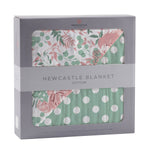 Newcastle Classics Desert Rose And Jade Cotton Muslin Blanket with Polka Dots for Kids - 