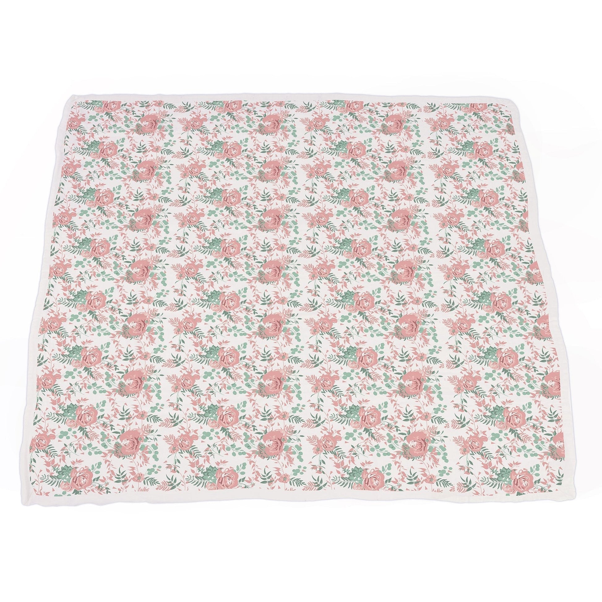 Desert Rose And Jade Polka Dot Cotton Muslin Blanket 47 Inch x 47 Inch Soft Breathable Kids Blanket Newcastle Classics