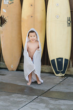 Mebie Baby Desert Sage Muslin Hooded Baby Towel For Gentle Drying - 