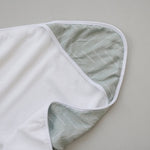 Mebie Baby Desert Sage Muslin Hooded Baby Towel For Gentle Drying - 