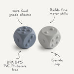 Mushie Mushie Dice Press Toy for Fine Motor Skill Development and Learning - Baby & Toddler > Baby Toys & Activity Equipment > Baby Activity Toys Press Toy
