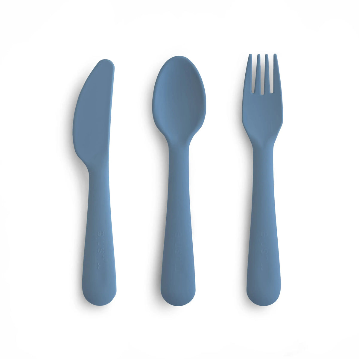 Mushie Mushie Plastic Cutlery Set: Encourages Independence, Dishwasher-Safe -