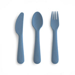 Mushie Mushie Plastic Cutlery Set: Encourages Independence, Dishwasher-Safe -