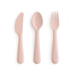 Mushie Mushie Plastic Cutlery Set: Encourages Independence, Dishwasher-Safe -