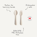 Mushie Dinnerware Fork and Spoon Set - 