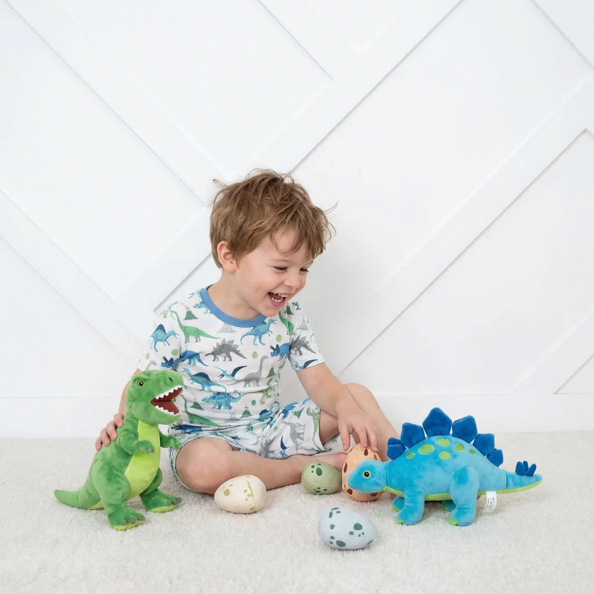 Dino Daydream Shorts Set Pajama by Bestaroo