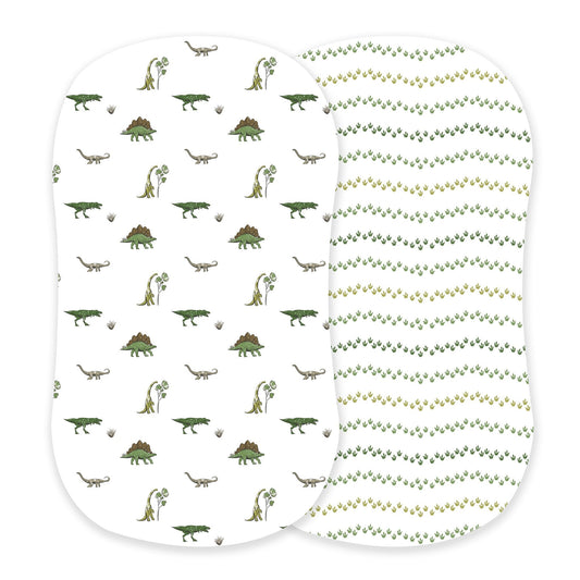 Dino Days and Dino Feet Cotton Changing Pad Cover Bassinet Sheets Newcastle Classics