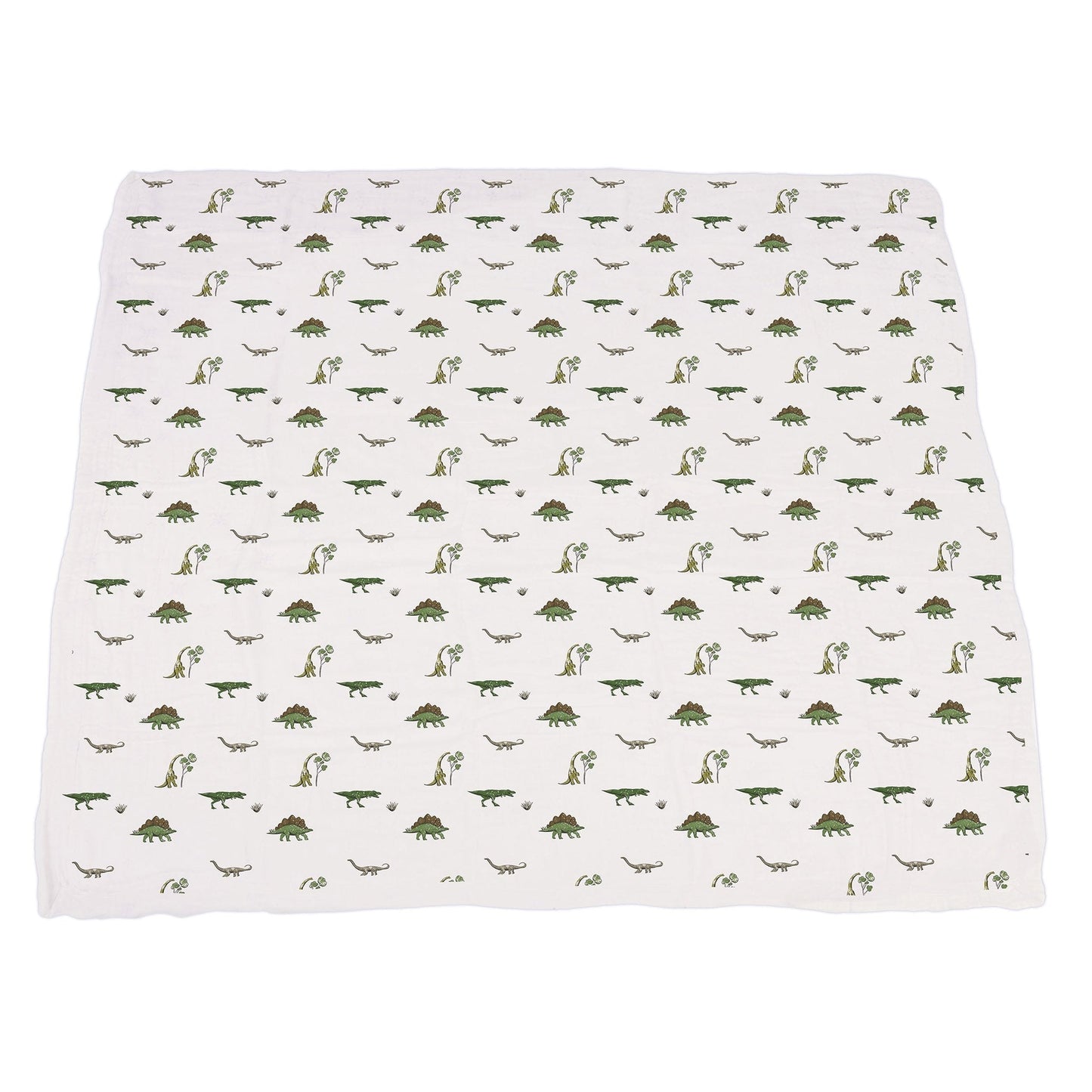 Dino Days Tropical Forest Newcastle Blanket For Kids 100 Percent Natural Cotton Muslin 47 Inch x 47 Inch Newcastle Classics