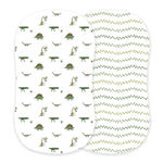 Newcastle Classics Dino Days Cotton Changing Pad Cover with Soft Breathable Fabric for Babies - 