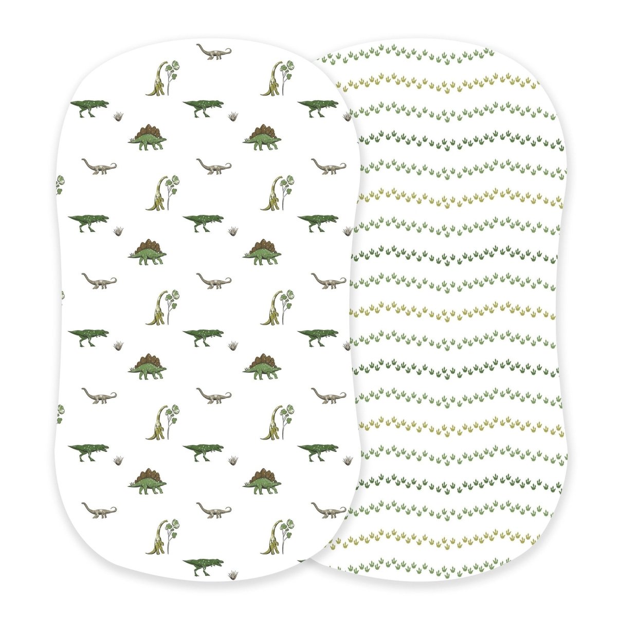 Newcastle Classics Dino Days Cotton Changing Pad Cover with Soft Breathable Fabric for Babies - 