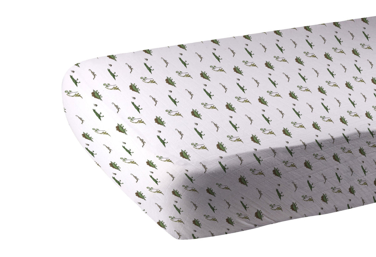 Newcastle Classics Dino Days Cotton Muslin Crib SheetEveretts Place