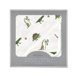 Newcastle Classics Dino Days Hooded Towel And Washcloth Set For Baby 100 Percent CottonEveretts Place