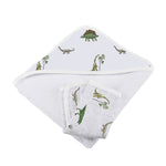 Newcastle Classics Dino Days Hooded Towel And Washcloth Set For Baby 100 Percent CottonEveretts Place