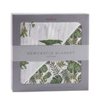 Newcastle Classics Dino Days Tropical Forest Blanket Made from 100 Percent Natural Cotton for Kids - 