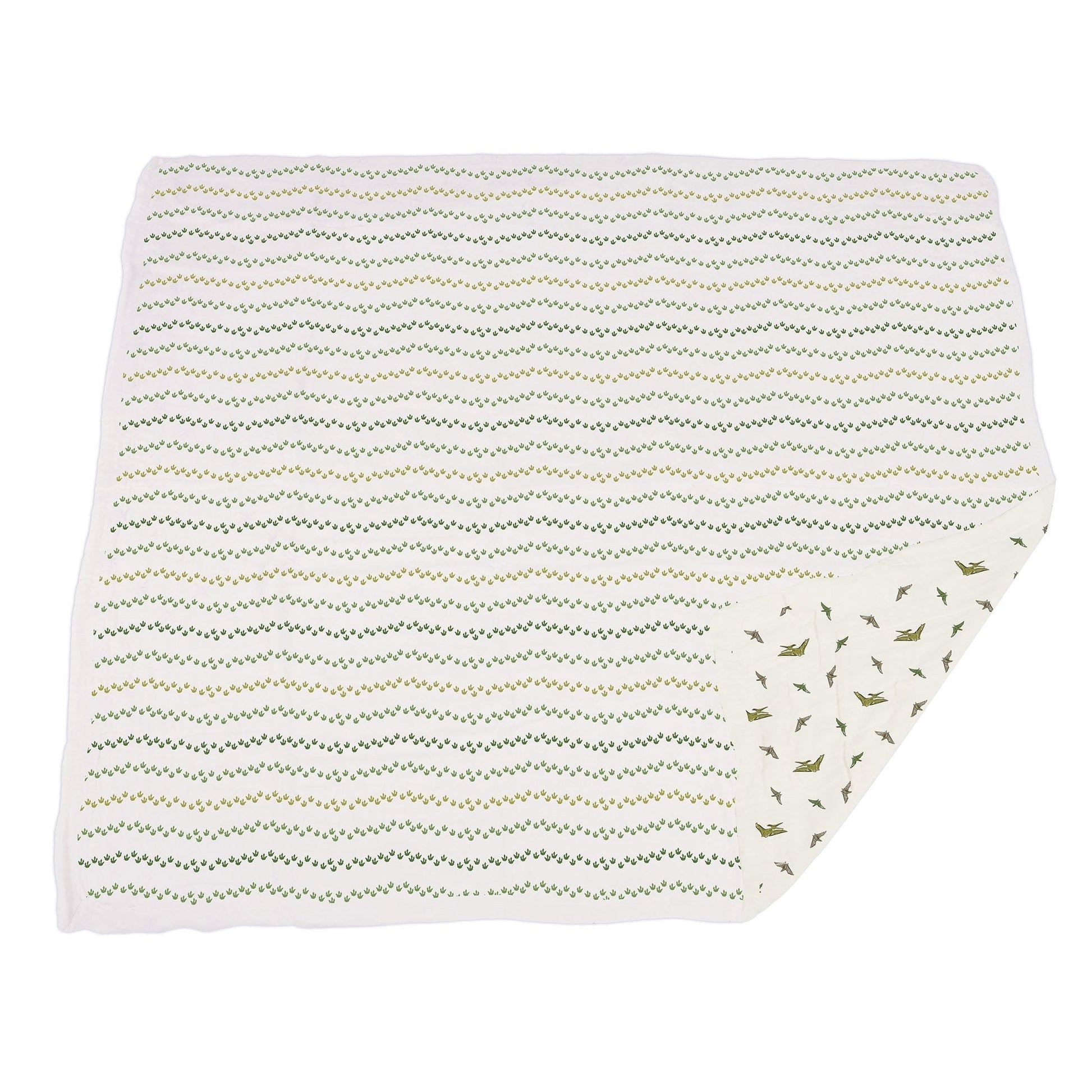Dino Feet and Pteranodon Cotton Muslin Newcastle Blanket for Kids 100 Percent Natural Cotton 47 Inch x 47 Inch Newcastle Classics