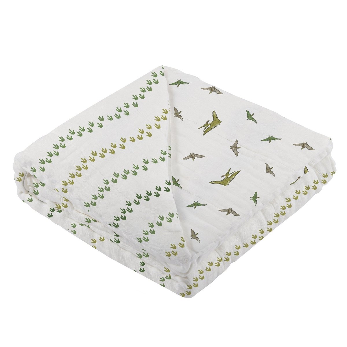 Newcastle Classics Dino Feet Cotton Muslin Blanket with Soft Breathable Fabric for Kids - 