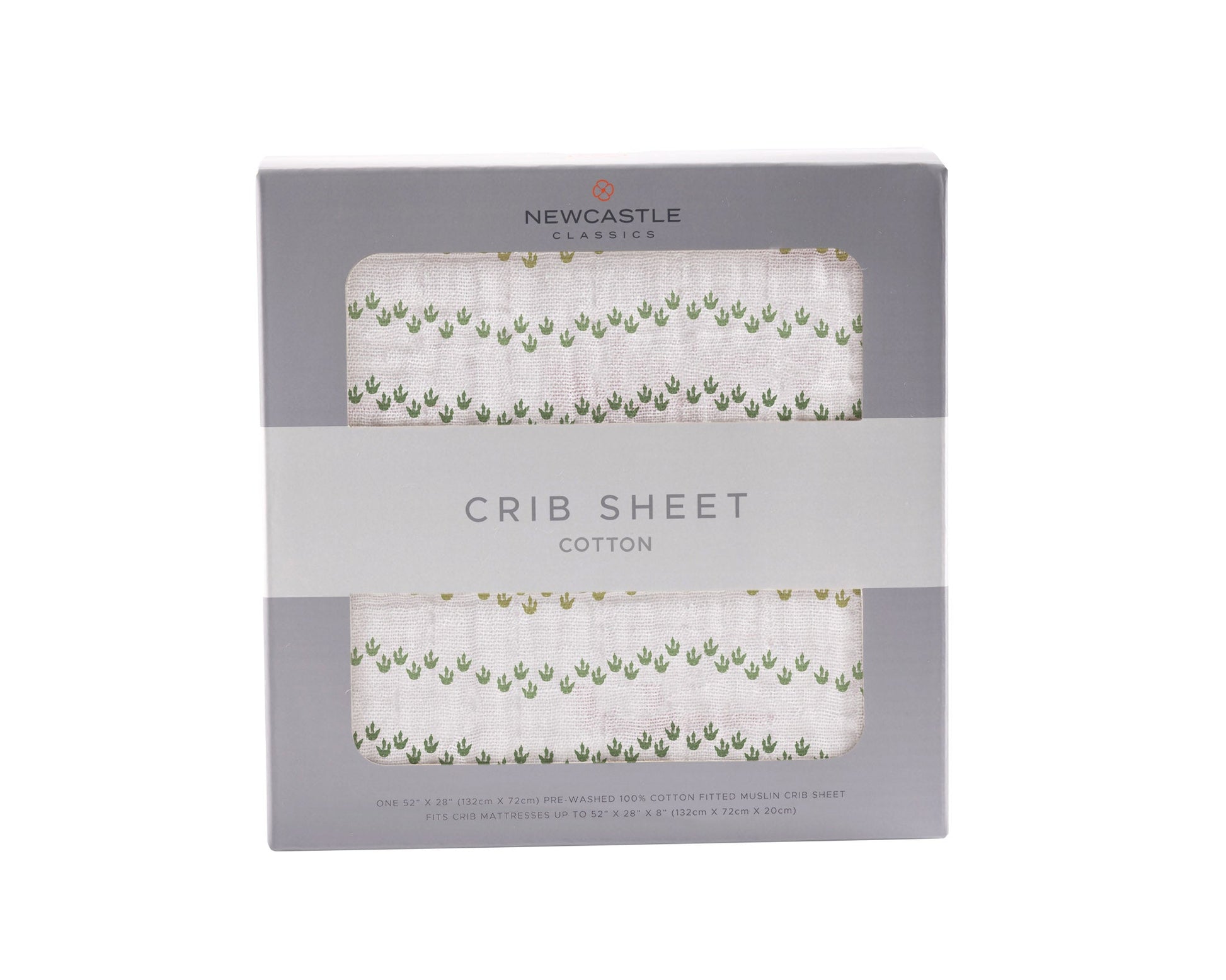 Dino Feet Cotton Muslin Crib Sheet Soft Breathable Comfy Bedding 28x52 Inches Newcastle Classics