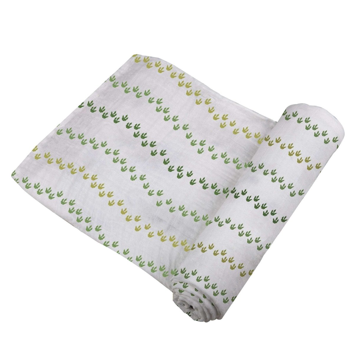 Newcastle Classics Dino Feet Cotton Muslin Swaddle Blanket with Breathable Comfort for Babies - 