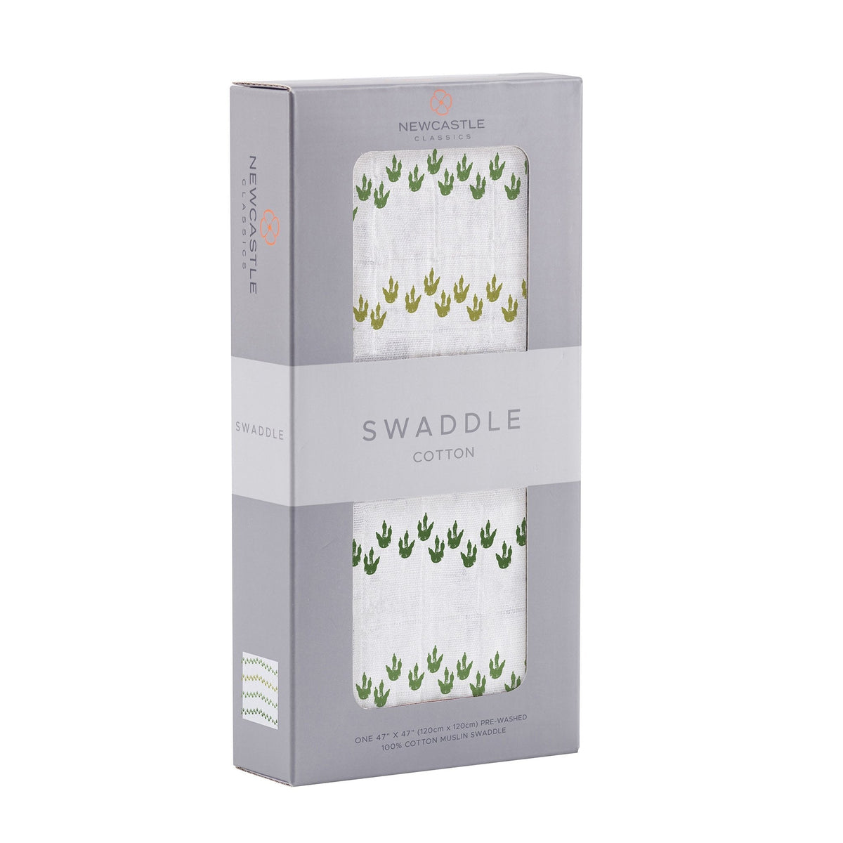 Newcastle Classics Dino Feet Cotton Muslin Swaddle