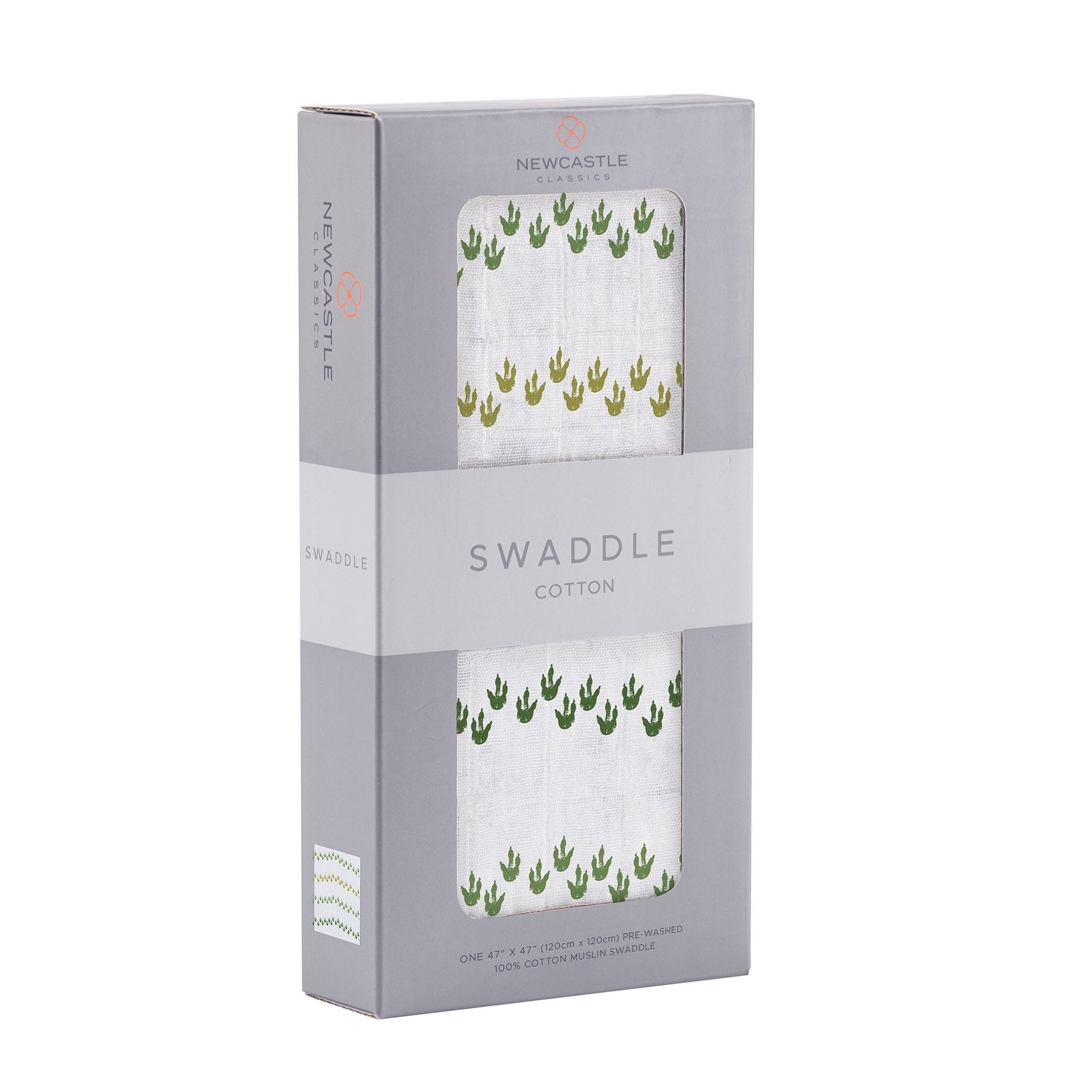 Newcastle Classics Dino Feet Cotton Muslin Swaddle
