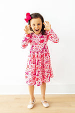Mila & Rose ® Dino Kisses L/S Pocket Twirl Dress - 