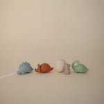 Mushie Dino Mold Free Bath Play Set with Soft Silicone Dinosaurs and Egg - 