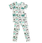 Bestaroo Dinomite Dreams Bamboo Pajama Set For Kids Super Soft Cozy Sleepwear - 