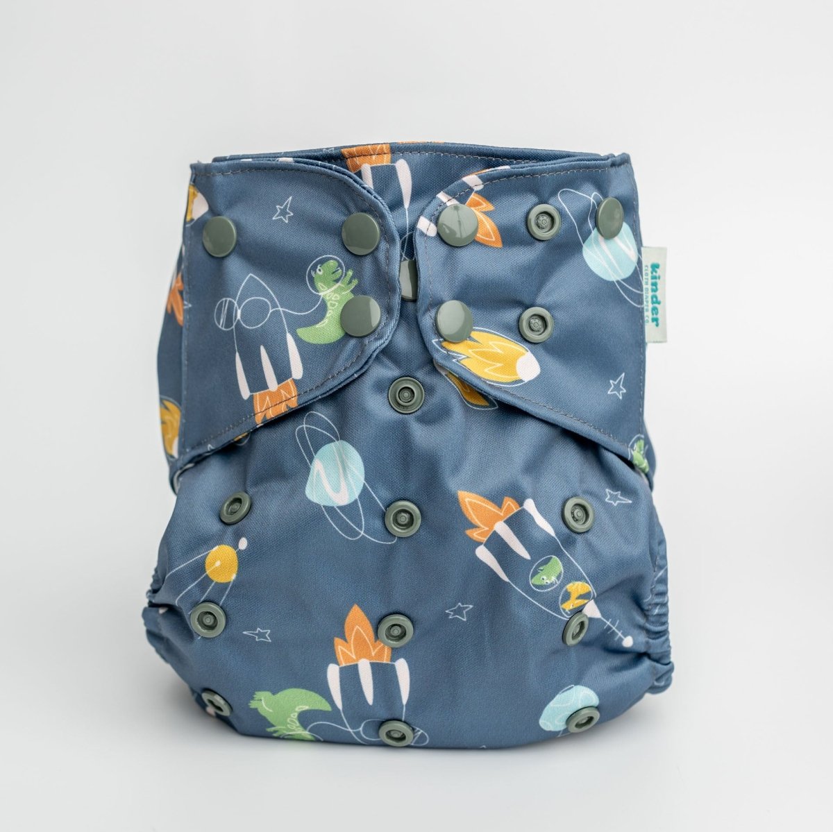 Kinder Cloth Diaper Co. Space and Sky: Essentials Pocket Cloth Diaper with Athletic Wicking Jersey, Grows with your Baby