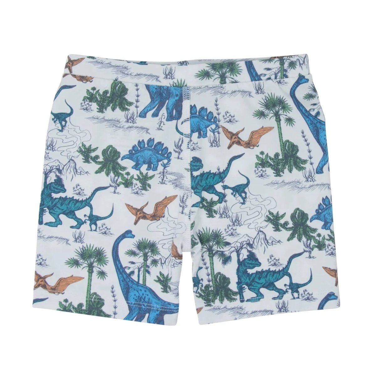 Sweet Bamboo Dinosaur Adventures Summer Pajama Set with Lightweight Fabric for Kids - 