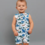 Sweet Bamboo Dinosaur Adventures Tank Romper - 