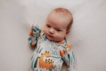 Three Little Tots Dinosaur Themed Newborn Knotted Gown - 
