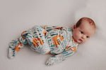 Three Little Tots Dinosaur Themed Newborn Knotted Gown - 