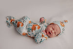 Three Little Tots Dinosaur Themed Newborn Knotted Gown - 