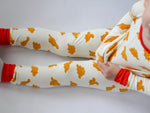My First Roar Dinosaur Chicken Nugget Bamboo Pajamas | Kids 18M–5T by Rayn’s Tiny Stitches