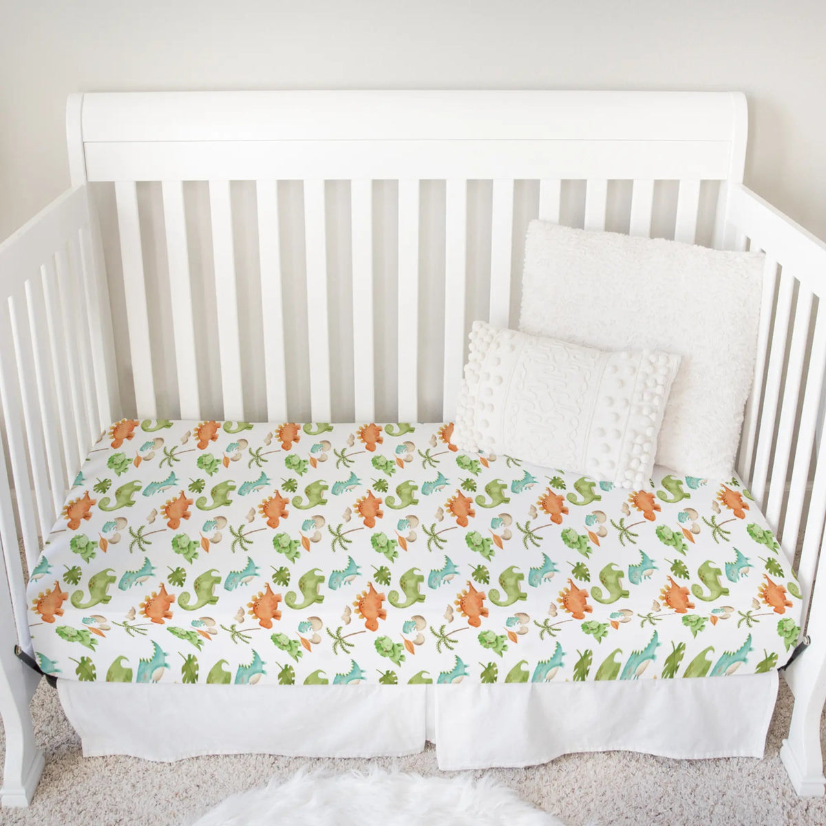 Honey Lemonade Dinosaurs Fitted Crib Sheet - 