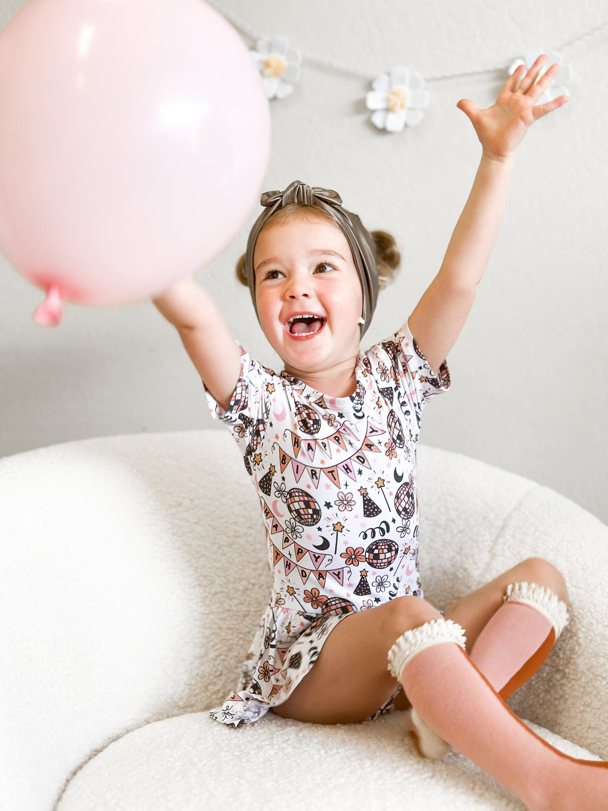 DREAM BIG LITTLE CO DISCO BIRTHDAY GIRL DREAM BODYSUIT DRESSEveretts Place