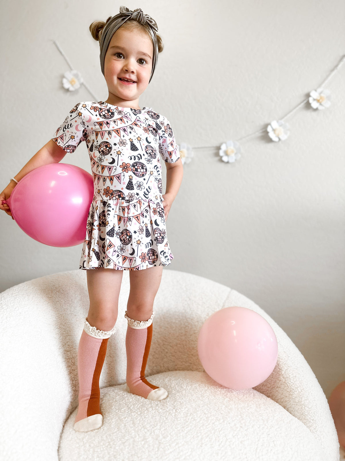 DREAM BIG LITTLE CO DISCO BIRTHDAY GIRL DREAM BODYSUIT DRESSEveretts Place