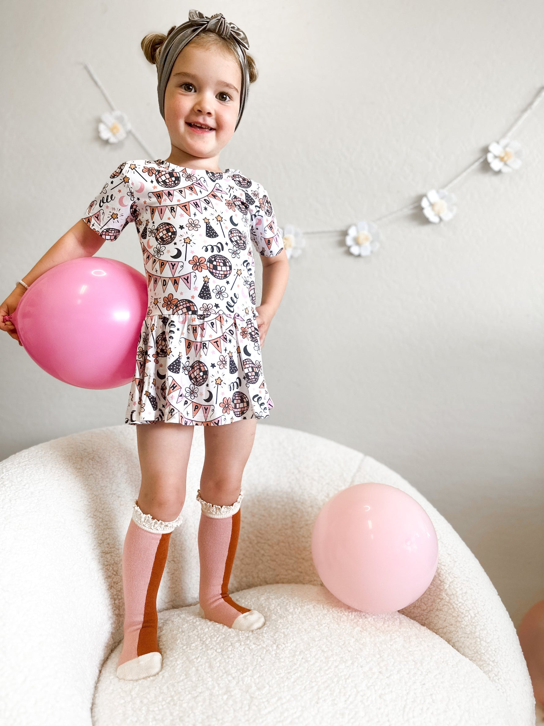 DREAM BIG LITTLE CO DISCO BIRTHDAY GIRL DREAM BODYSUIT DRESSEveretts Place