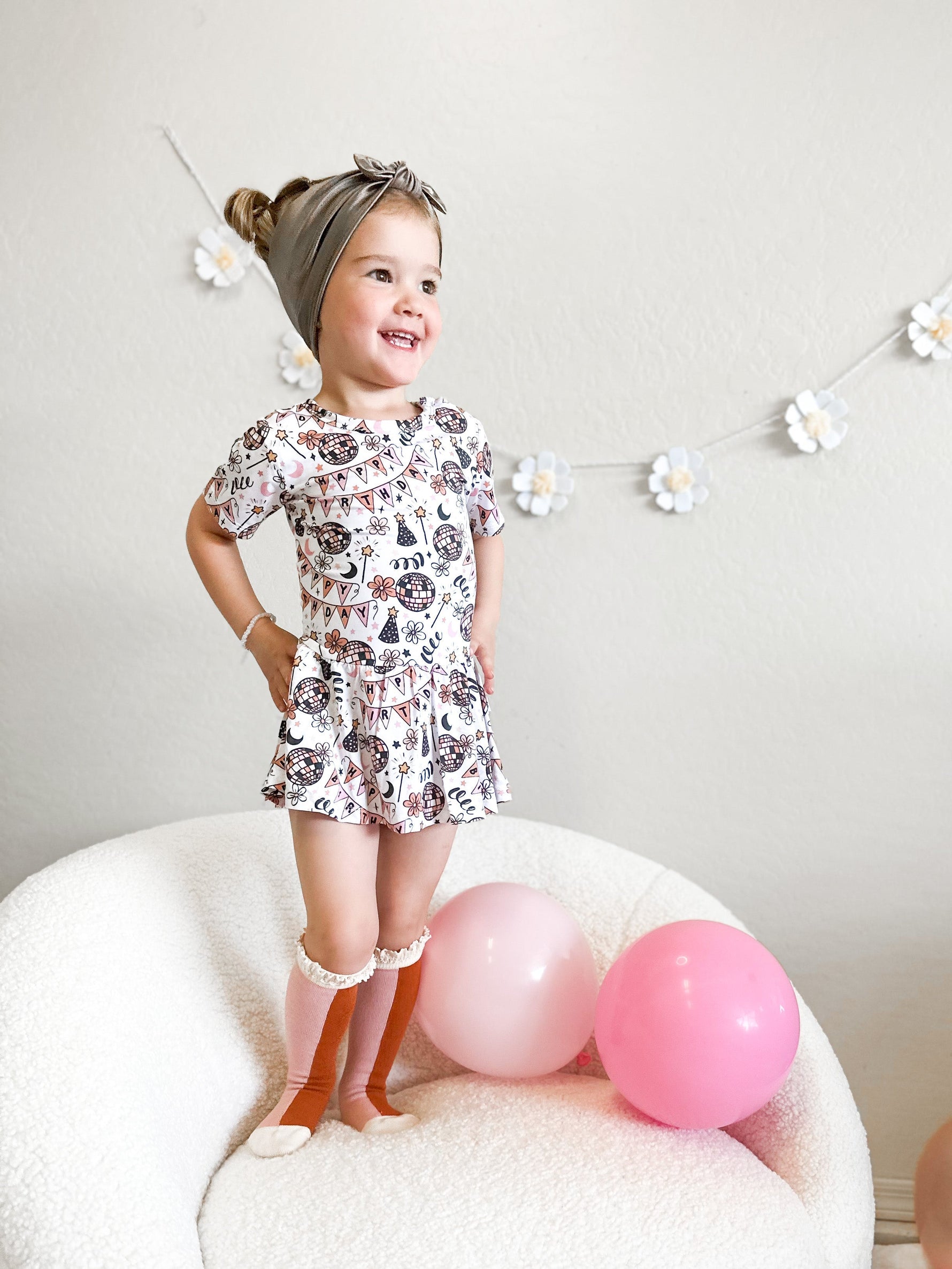 DREAM BIG LITTLE CO DISCO BIRTHDAY GIRL DREAM BODYSUIT DRESSEveretts Place