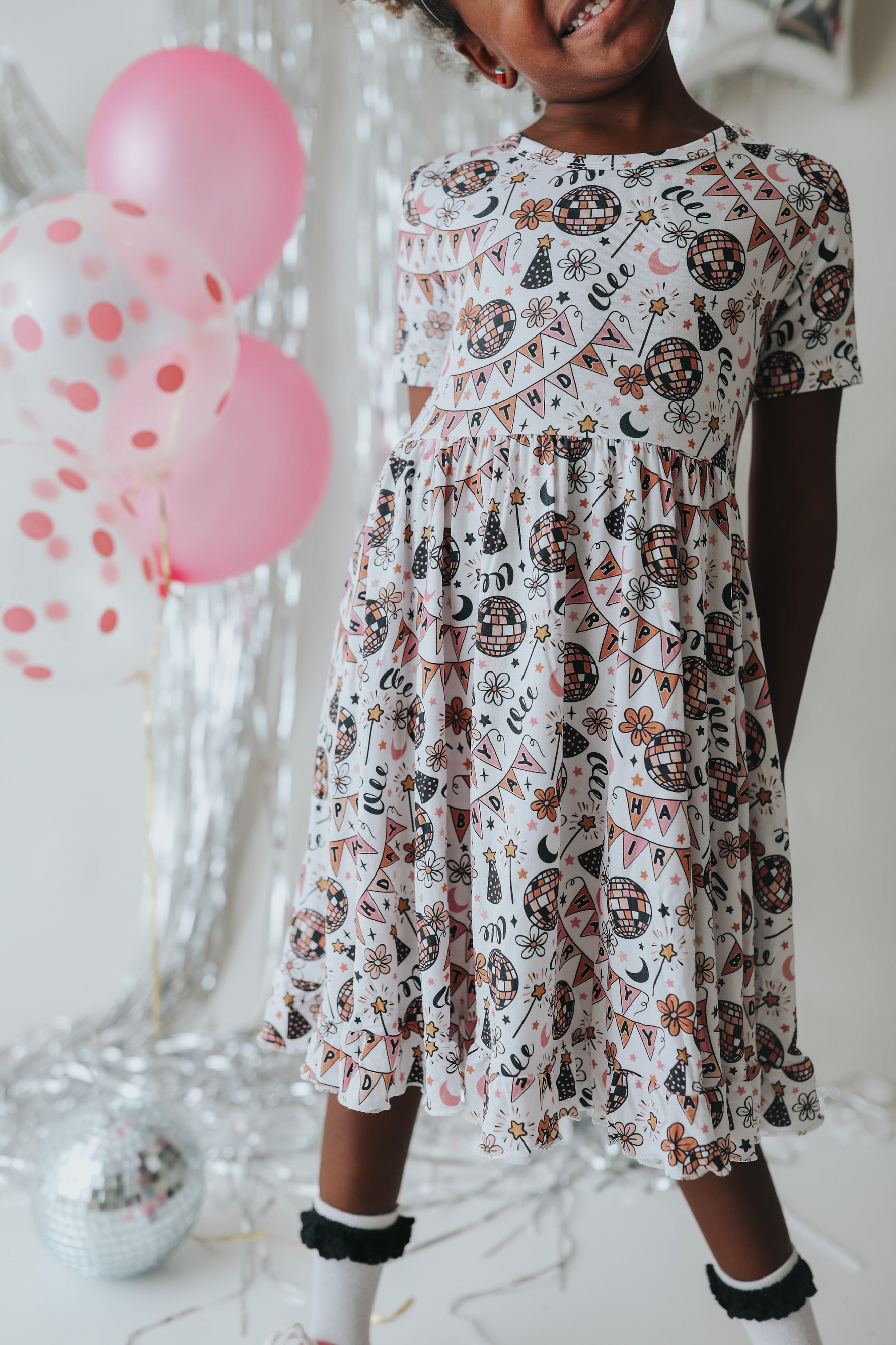 DREAM BIG LITTLE CO DISCO BIRTHDAY GIRL DREAM RUFFLE DRESSEveretts Place