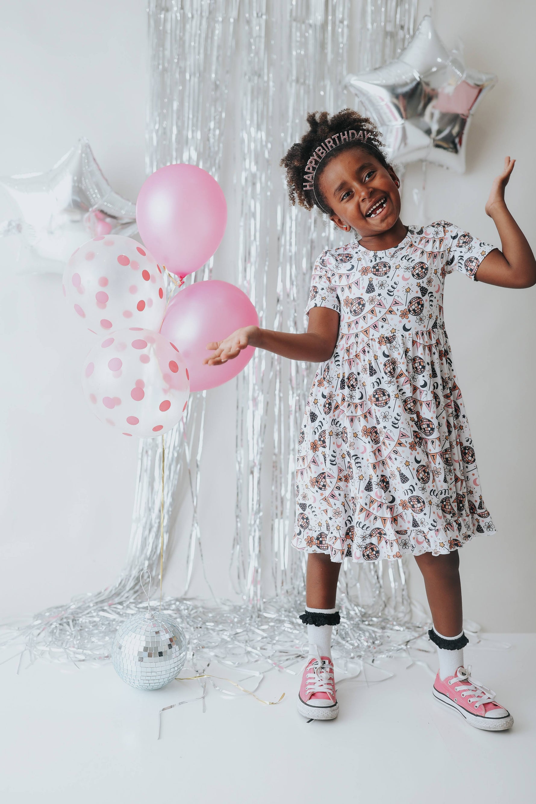 DREAM BIG LITTLE CO DISCO BIRTHDAY GIRL DREAM RUFFLE DRESSEveretts Place